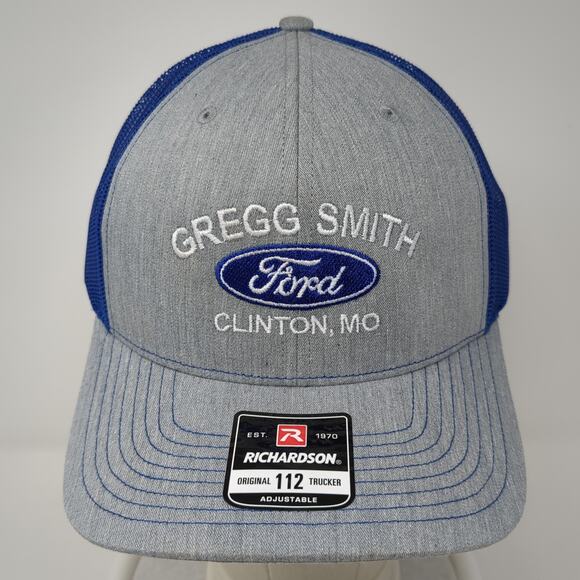 Gregg Smith Ford Clinton Trucker Cap Multicolor OS Adjustable Mesh Richardson - Picture 2 of 10